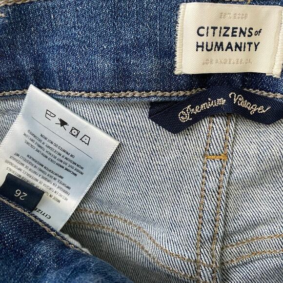 Citizens of Humanity Isola Jeans Size 26 Lawless Blue Crop Flare Stretch Denim - Picture 13 of 15